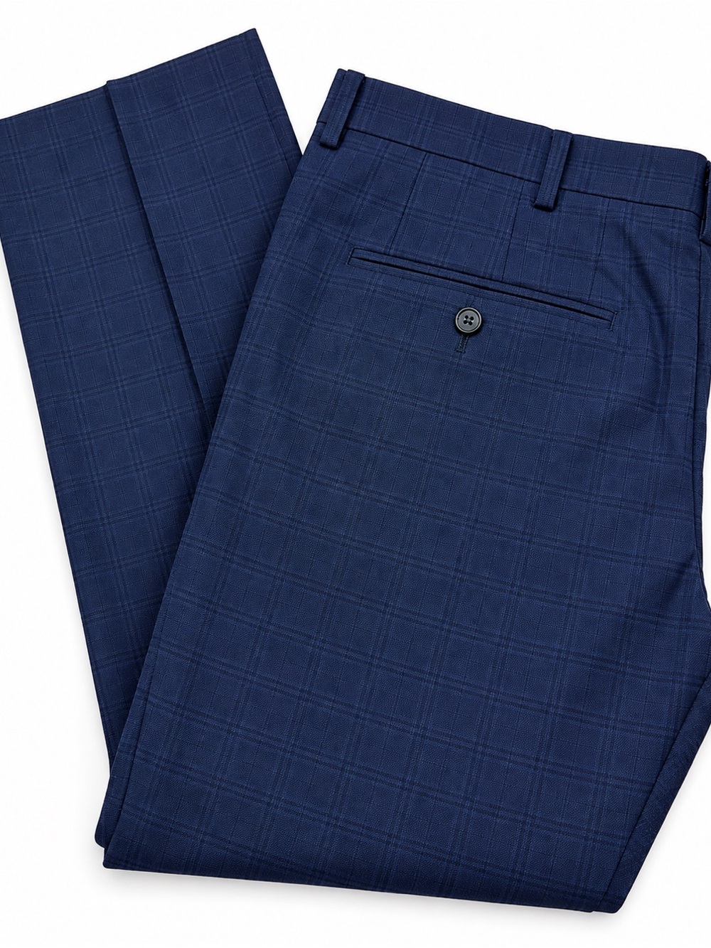 Ralph Lauren Men’s 32x30 Navy Plaid Stretch Dress Pants Trousers